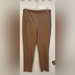 Shinestar Womens Extra Large XL Light Brown Vegan Leather Pants New